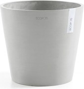 Ecopots bloempot Amsterdam 40 - Rond - White Grey - Diameter 40 x H34,5 cm