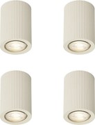 Set van 4 japandi plafondspots beige - Sprawl