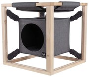 Quapas! Kattenbed met hangmat Catcube M 54x54x54 cm grijs