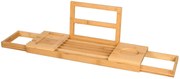 Best Design Tray verstelbare badbrug 50-90cm bamboe