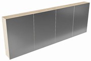 Mondiaz Cubb spiegelkast 200x70x16cm washed oak met 4 deuren