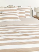 Gestreept katoenen omkeerbaar dekbedovertrek Lorena