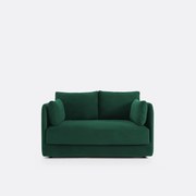 Sofa, compacte 2-zit, fluweel, Carmel