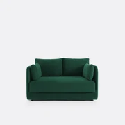 Sofa, compacte 2-zit, fluweel, Carmel