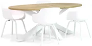 Tuinset 4 personen 200 cm Aluminium Wit Lifestyle Garden Furniture Salina/Bradford