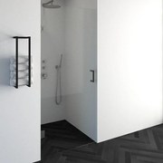 BRAUER Void nisdeur helder glas 90x200 omkeerbaar incl. glascoating PVD RVS-kleurig geborsteld GS-VON1H90200NG