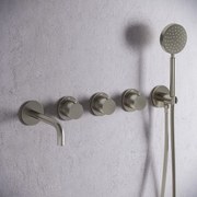 Saniclear Plus Curved inbouw badkraan met 20cm uitloop RVS