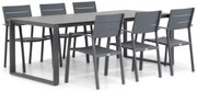 Tuinset 6 personen 220 cm Aluminium Grijs Lifestyle Garden Furniture Stella/Zaga