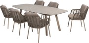 Taste by 4 Seasons Puglia tuinset 7-delig - Manolo tuintafel 240x103 cm - printed ceramic latte