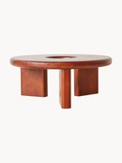 Ronde salontafel Conversation van mangohout, handgemaakt