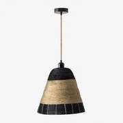 Carterio Hanglamp Voor Aan Het Plafond Natuurlijk - Zwart & Natuurlijk Ø30 Cm - ↑30 Cm Carterio - Sklum