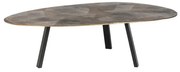 Richmond Interiors Tulum Salontafel Kiezelvorm Goud Geborsteld - 130 X 80cm.