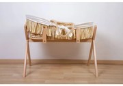 CHILDHOME Mozesmand raffia met matras en hoes gebroken wit