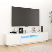 vidaXL Tv-meubel met LED-verlichting 180x35x40 cm wit