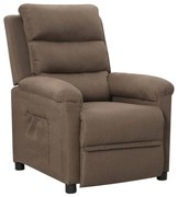 vidaXL Fauteuil verstelbaar stof taupe