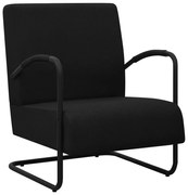 vidaXL Fauteuil stof zwart