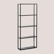 Modulaire Wandrek 60x140 Cm In Thura-staal Zwarte Koolstof - Sklum