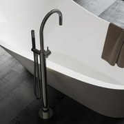 Hotbath Cobber badmengkraan vloermontage zwart chroom CB077BK