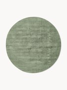 Rond handgeweven viscose vloerkleed Jane