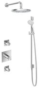 Hotbath Get Together IBS2 Regendoucheset inbouw - 35cm wandarm - 30cm ronde hoofddouche - 3 standen handdouche glijstang - chroom IBS2CR157