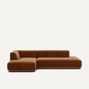 Linker hoekbank XL chenille fluweel, Jacopo