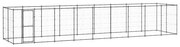vidaXL Hondenkennel 21,78 m² staal