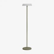 Draadloze Led-zonne-standlamp Van Polyethyleen En Ijzer Ulenia Groen – Intens Olijf - Sklum