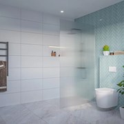 Fortifura Galeria Inloopdouche - ribbel glas - 110x200cm - 8mm - nano - blind inbouw profiel SW915253 SW1102415