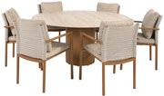 Colorado Safina dining tuinset 160xH75 cm rond 7 delig keramiek amber 4 Seasons Outdoor