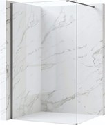 Walk-in douchewand Rea Flexi Transparent / Titan 80