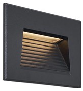 Moderne inbouw wandlamp zwart 11,5cm incl. LED IP65 - Trem