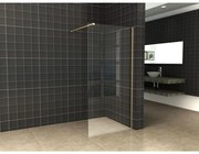 Wiesbaden Slim inloopdouche met messing profiel en stabilisatiestang 120x200cm 8mm helder Nano glas sw203910/sw295910