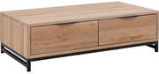 Goossens Salontafel Max rechthoekig, hout eiken grijs, urban industrieel, 125 x 37 x 65 cm