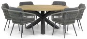 Tuinset Ronde Tuintafel 6 personen 160 cm Rope Grijs  Lifestyle Garden Furniture Western/Rockville