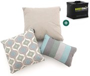 Sierkussen set Retro Waves Taupe