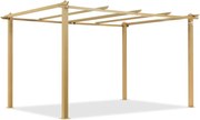 Barbados 3 x 4 m houten tuinpunt metalen terras pergola frame