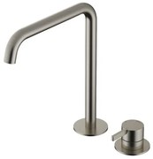 Hotbath Ace Wastafelmengkraan - hoog - opbouw - draaibare uitloop - 2gats - Geborsteld Nikkel (RVS) AC023HGN