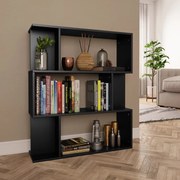 vidaXL Boekenkast/kamerscherm 80x24x96 cm bewerkt hout zwart