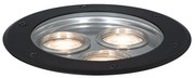 Moderne grondspot zwart 3-lichts IP65 - Tribus