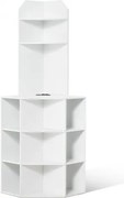 VEVOR Hoekkast met 6 planken, Multifunctionele kast (1626 mm hoog) met USB-poorten en stopcontacten en verstelbare planken, Keukenkast voor Woonkamer Wasruimte