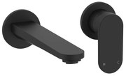 Crosswater Drift Wastafelkraan inbouw - wand gemonteerd - mat zwart DR120WNM