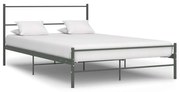 vidaXL Bedframe metaal grijs 160x200 cm