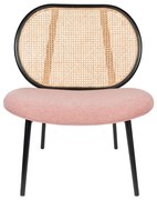Zuiver Spike Webbing Roze Fauteuil Rotan Webbing