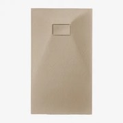 Soho Rechthoekige, Antislip, Extra Vlakke Smc-hars Douchebak Licht Zandbruin & 120 X 70 Cm - Sklum