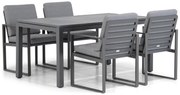 Tuinset 4 personen 160 cm Aluminium Grijs Santika Furniture Santika