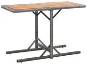vidaXL Tuintafel poly rattan en massief acaciahout antraciet