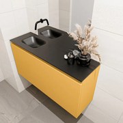 Mondiaz Olan 100cm toiletmeubel ocher met wastafel urban links geen kraangat