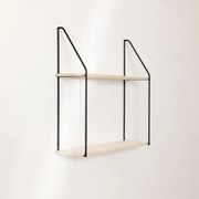 Wandrek ↔︎ 65 Cm Van Hout En Staal Arison 2 Planken Plank - Sklum