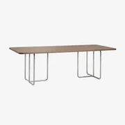 Rechthoekige Eettafel In Mdf En Roestvrij Staal Tento Walnootfineer & 240 X 100 Cm - Sklum