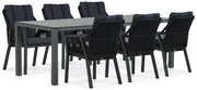 Tuinset 6 personen 220 cm Aluminium/rope Grijs Lifestyle Garden Furniture Verona/Mateo